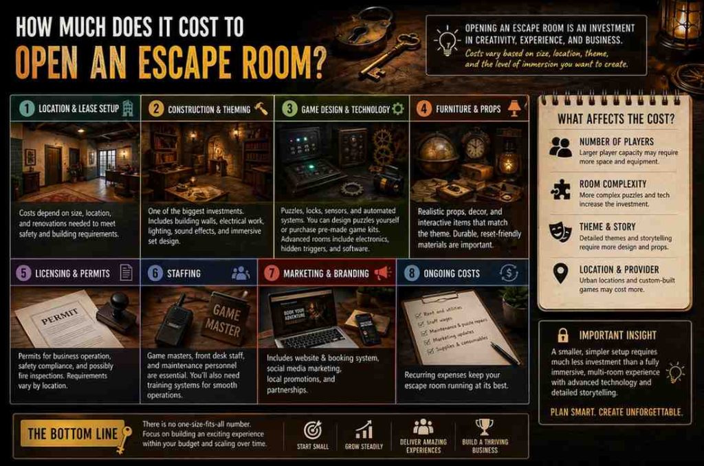 cost to open an escape room
